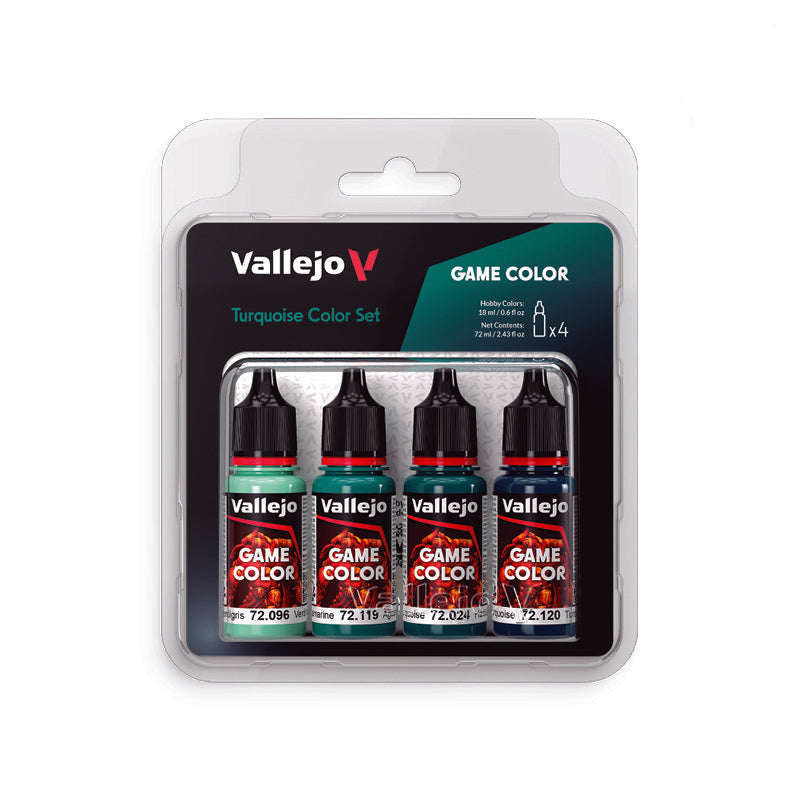 72.390 Vallejo Game Colour Set - Turquoise Color (4 x 18ML)