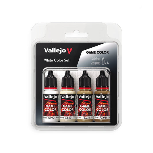 72.386 Vallejo Game Colour Set - White Color (4 x 18ML)