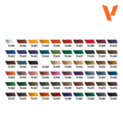72.184 Vallejo Xpress Color - Artist's Selection Case. 60 Xpress colors (60 x 18 ML)