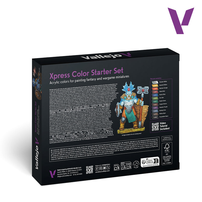 72.209 Vallejo Xpress Colour - Starter Set (12 x 18 ML) - 1 Figure
