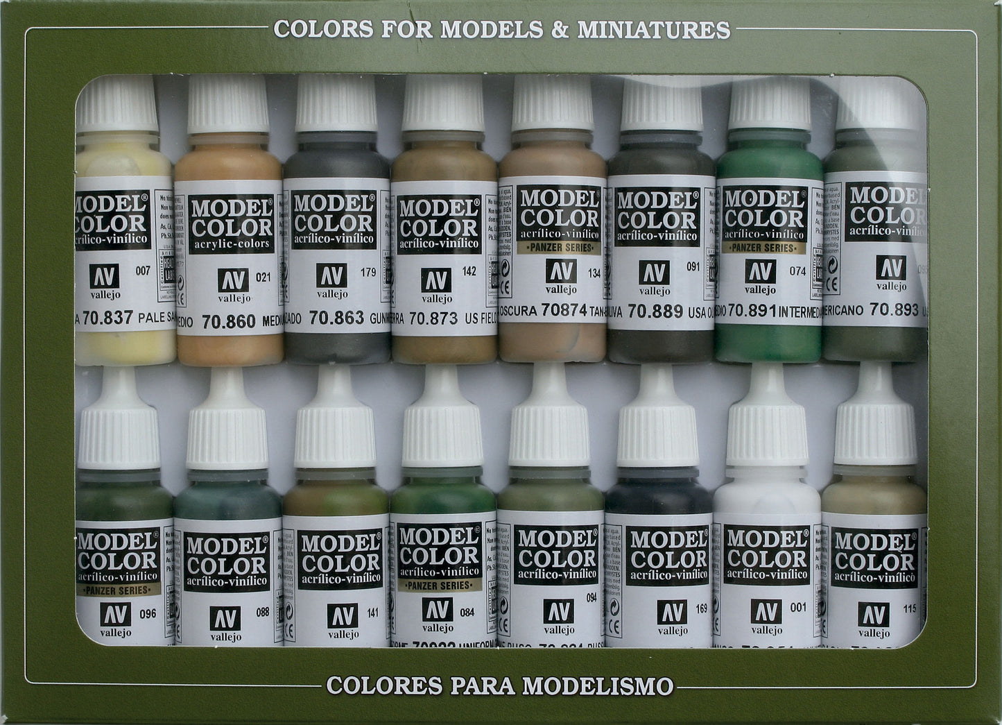Vallejo Model Colour Allied Forces WWII Paint Set 70.109