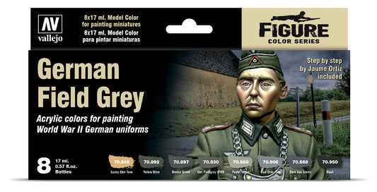 Vallejo Model Color - German Field Grey Paint Set - 70.181