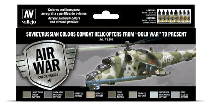 71.601 Vallejo Model Air Set - Soviet/Russian colors Combat Helicopters post WWII to present 71601