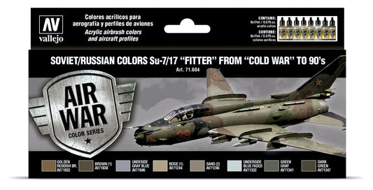 71.604 Vallejo Model Air Set - Airwar Colour Series - 71.604 Soviet/Russian colors Su-7/17 “Fitter” from “Cold War” to 90’s 71604