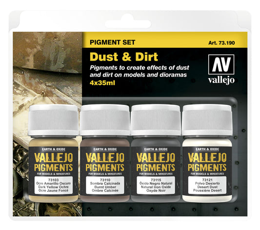 Vallejo Dust and Dirt Pigment Set 73190