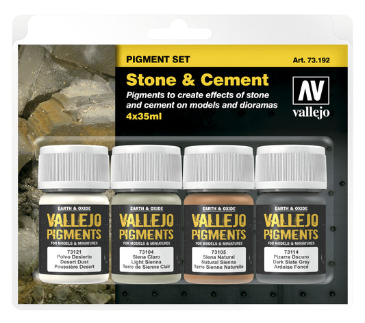 Vallejo Pigments Set - Stone & Cement 73192