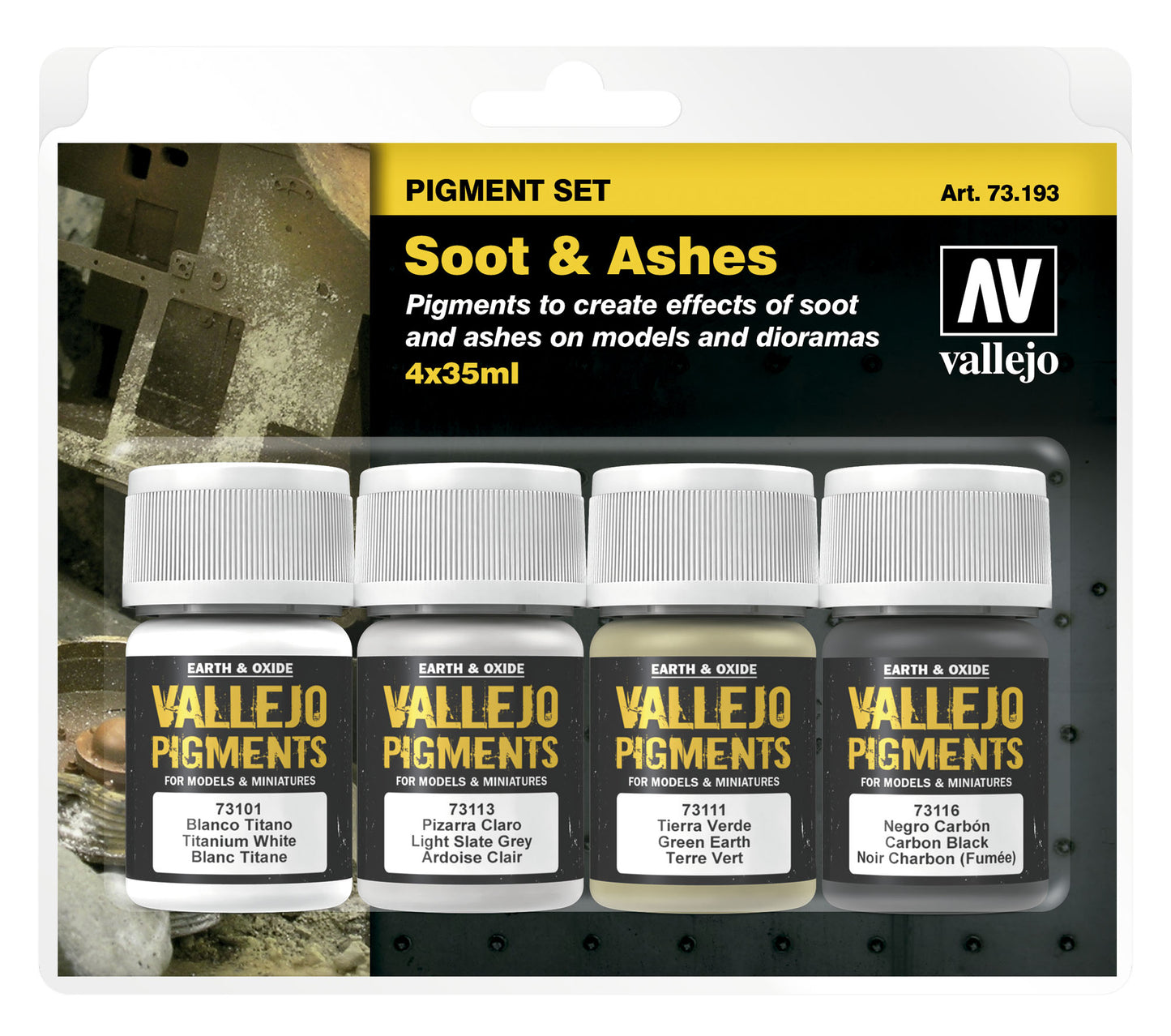 Vallejo Pigment Set - Soot & Ashes 73193