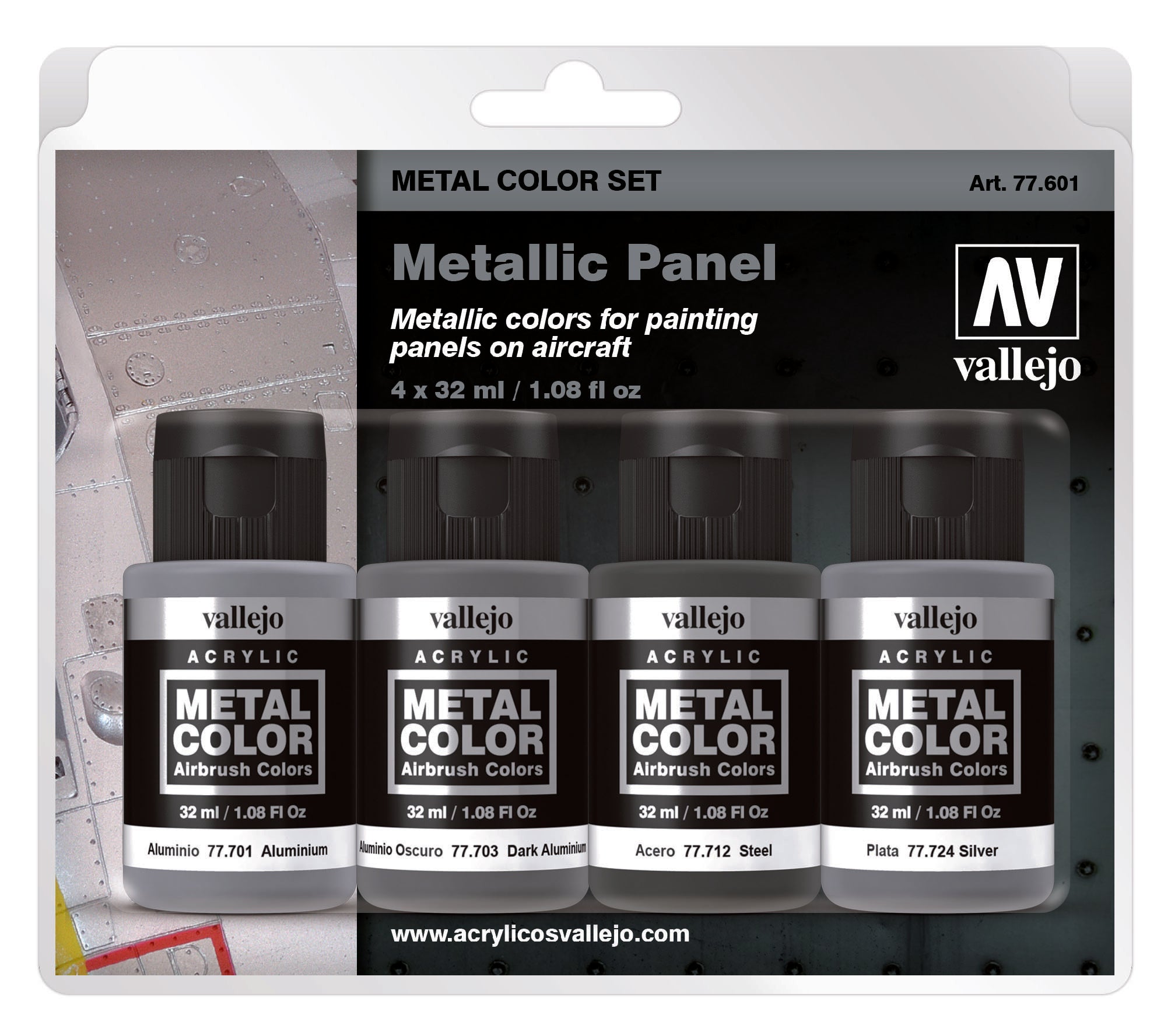 77.601 Vallejo Metallic Color Set - Metallic Panel – Scale Hobbies
