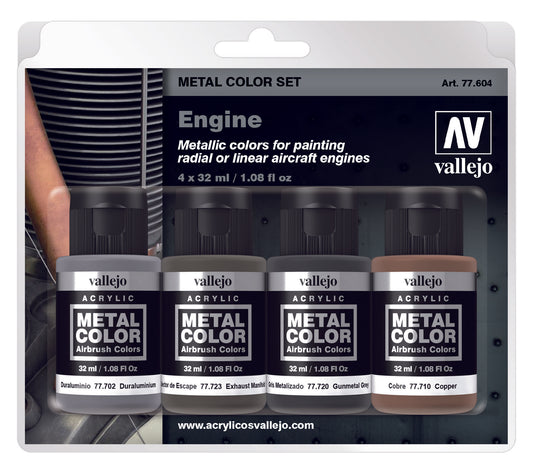 Vallejo Metal Colour Set - 77.604 Engine