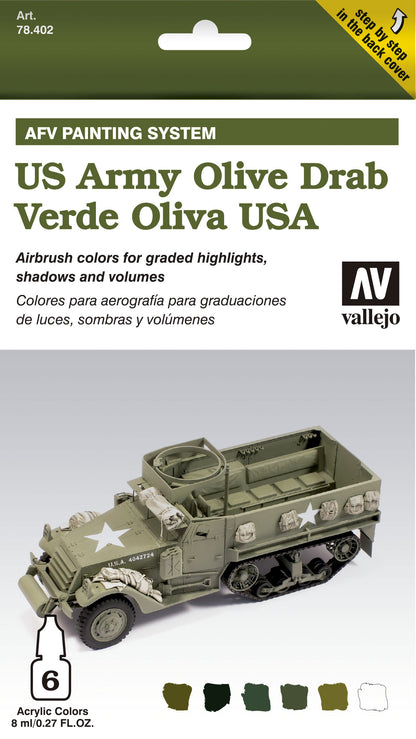 Vallejo AFV Armour Set US Army Olive Drab - 78402