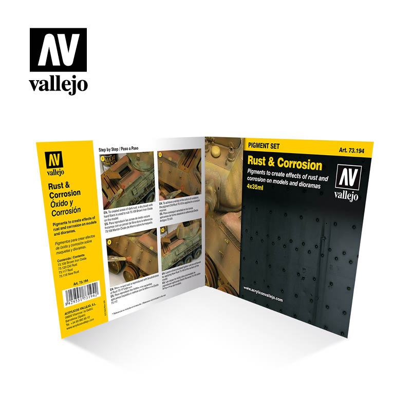 Vallejo Pigments Set - Rust & Corrosion 73194
